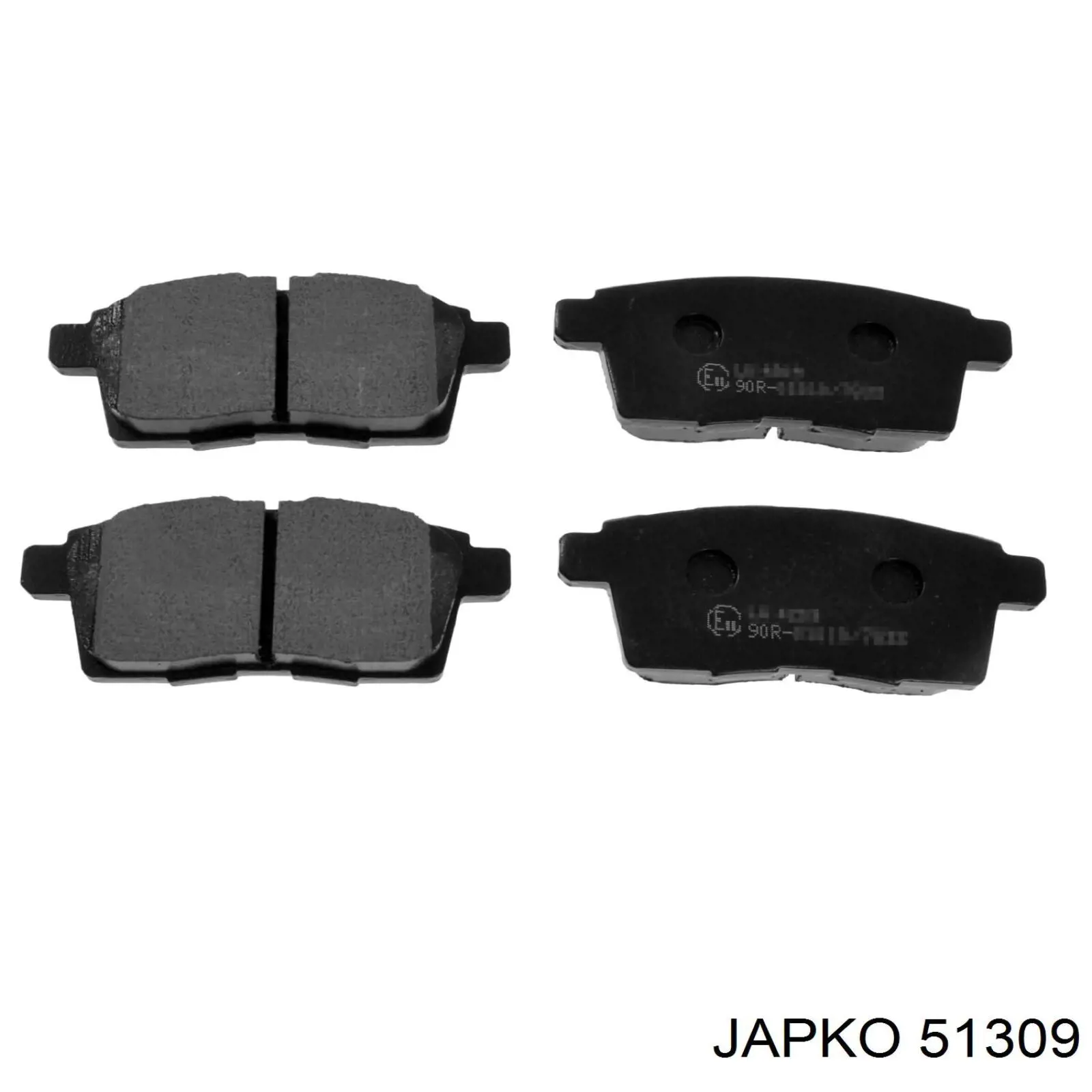 51309 Japko Колодки гальмівні задні, дискові