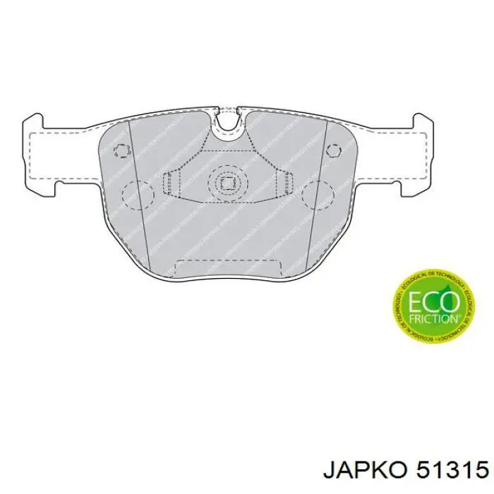 Задні гальмівні колодки 51315 Japko