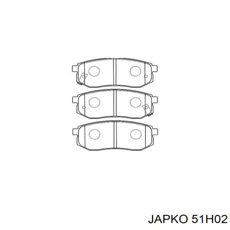 51H02 Japko колодки гальмові задні, дискові