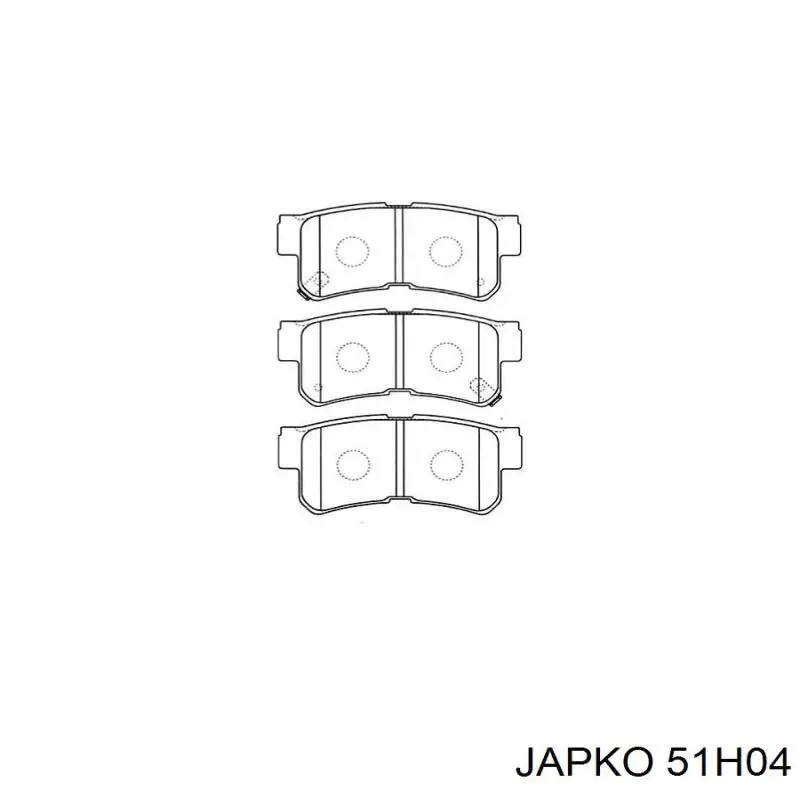 Задні гальмівні колодки Japko 51H04 ціна, від 13.69 USD