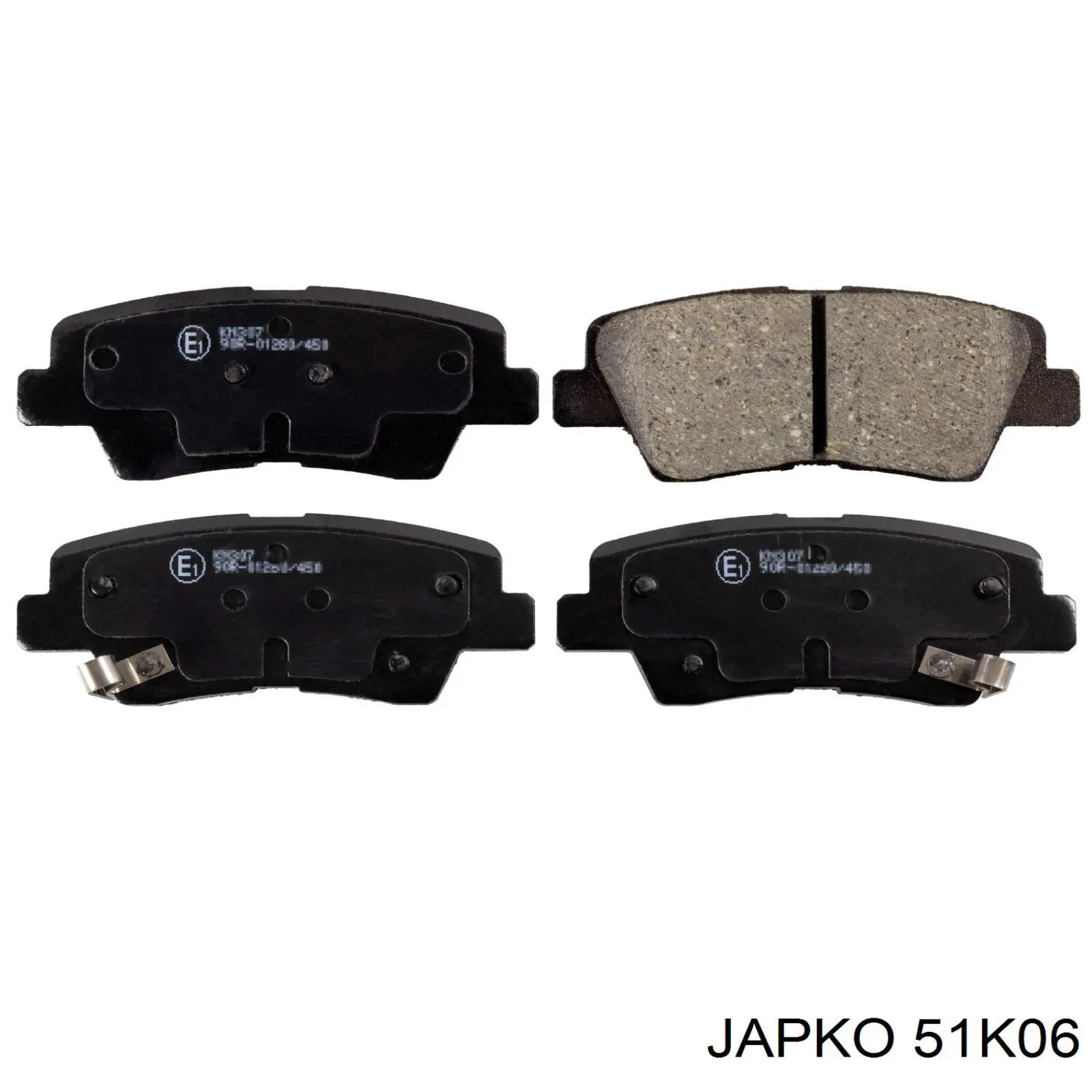 51K06 Japko колодки гальмові задні, дискові