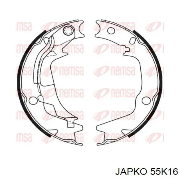 55K16 Japko колодки ручника/стоянкового гальма