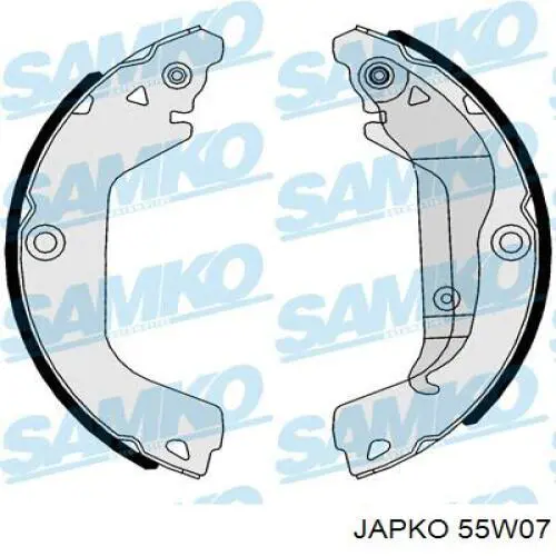 55W07 Japko Колодки гальмівні задні, барабанні