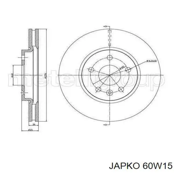 Купити 60W15 Japko Ротор гальмівний