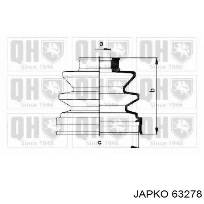63278 Japko пильник шруса внутрішній, передній піввісі
