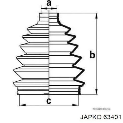 Пильник ШРУСа зовнішній 63401 Japko