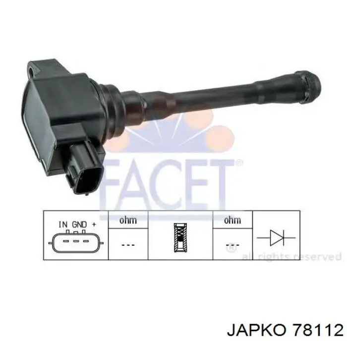 Купити 78112 Japko Котушка запалювання