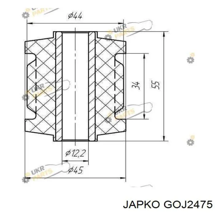 Купити GOJ2475 Japko Сайлентблок цапфи задньої