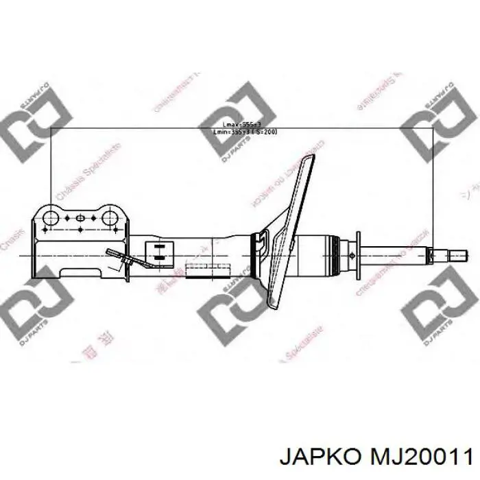 Амортизатор передній, правий MJ20011 Japko