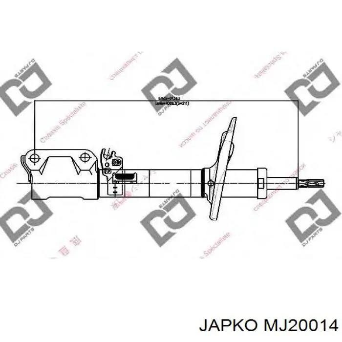 MJ20014 Japko амортизатор задній, лівий