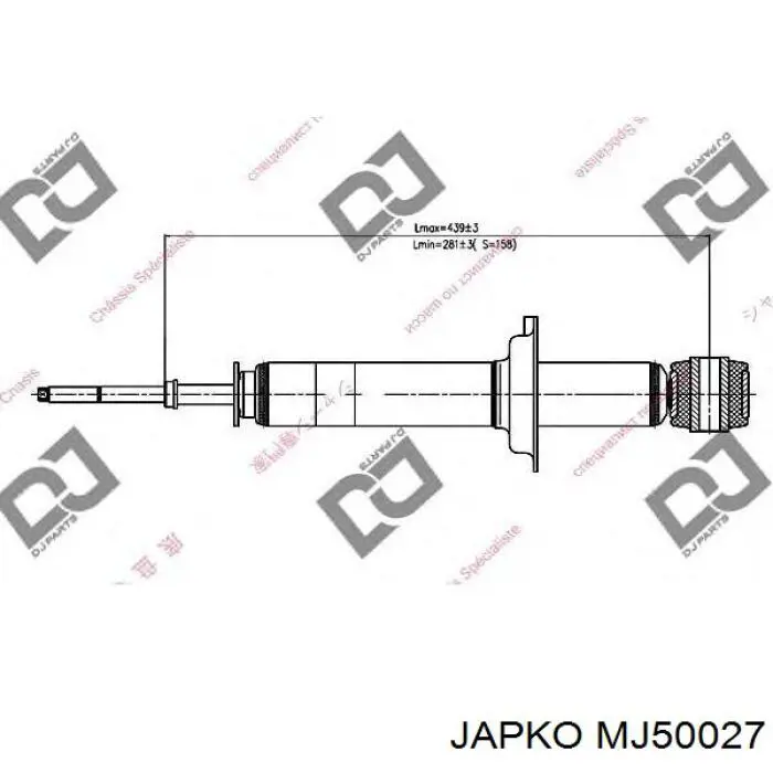 Амортизатор задній MJ50027 Japko