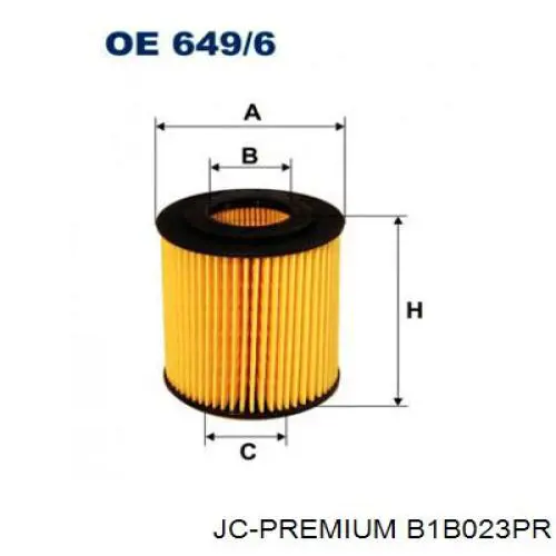 Масляний фільтр B1B023PR JC Premium