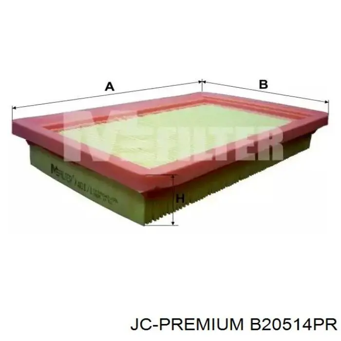 Повітряний фільтр B20514PR JC Premium