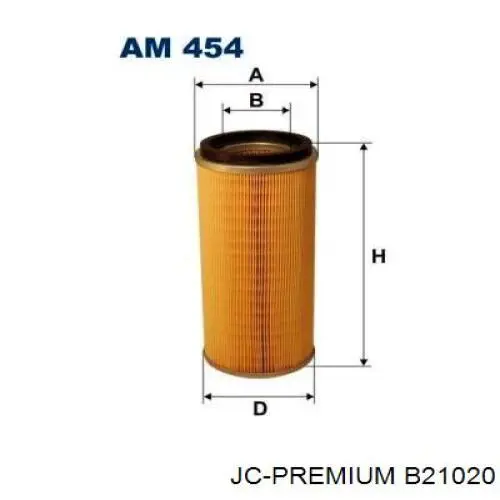 Фільтр повітряний B21020 JC Premium