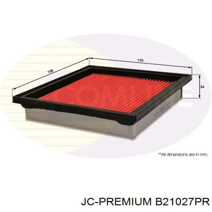 B21027PR JC Premium Повітряний фільтр двигуна