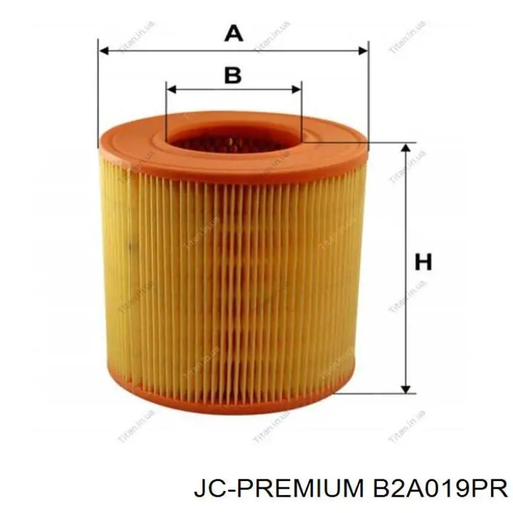 B2A019PR JC Premium Повітряний фільтр двигуна