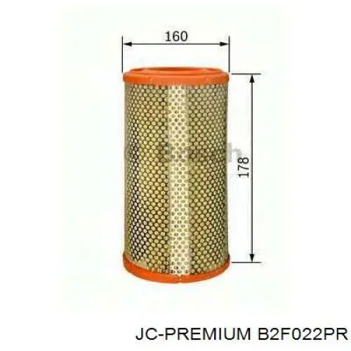 Елемент повітряного фільтра JC Premium B2F022PR ціна, від 4.86 USD