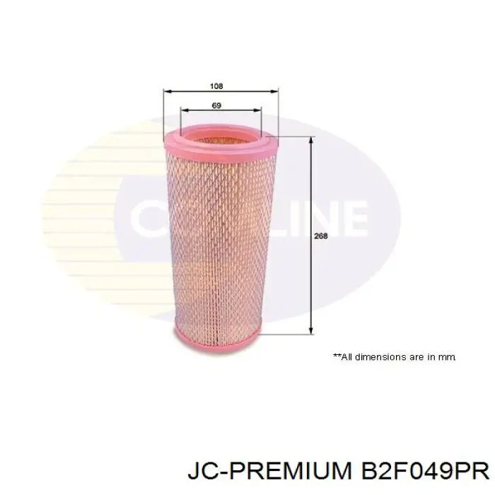 Повітряний фільтр B2F049PR JC Premium