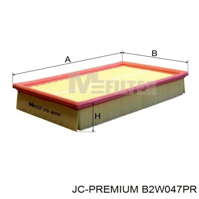 Елемент повітряного фільтра JC Premium B2W047PR ціна, від 6.25 USD