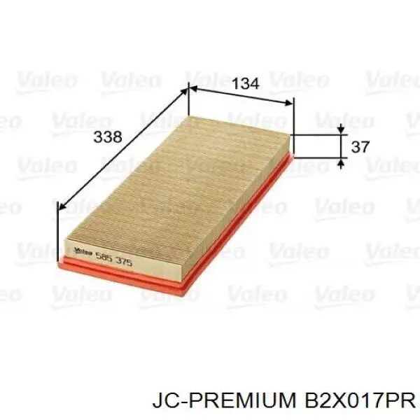 Елемент повітряного фільтра JC Premium B2X017PR ціна, від 3.71 USD