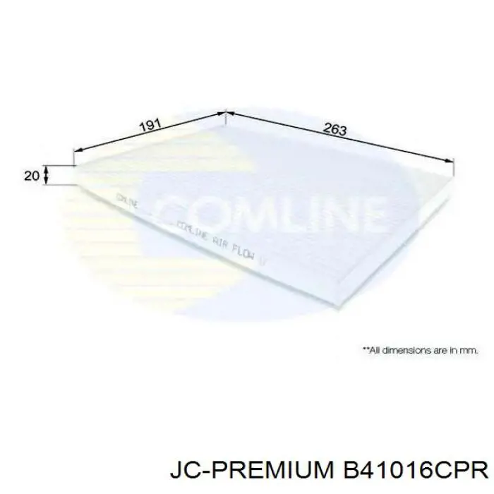 Купити B41016CPR JC Premium Фільтр салону вугільний