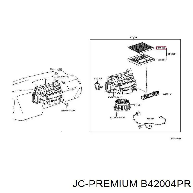 Фільтр салону B42004PR JC Premium