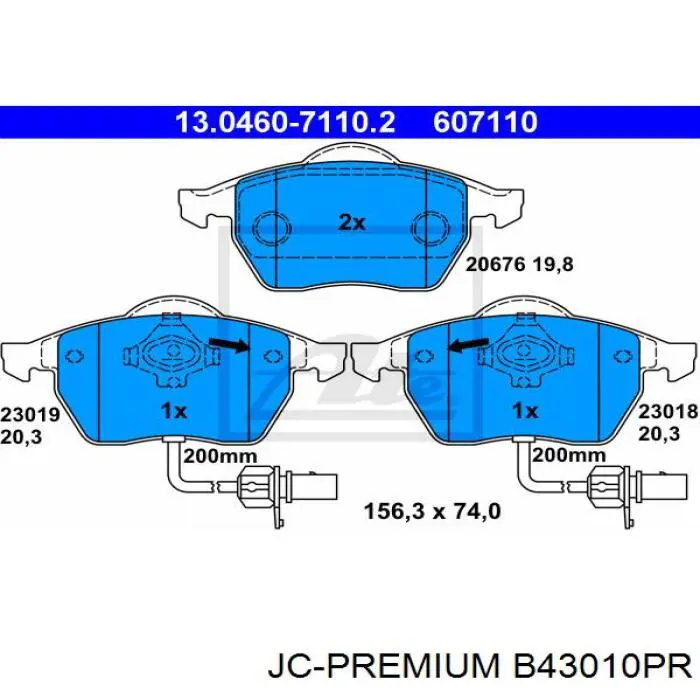 Купити B43010PR JC Premium Фільтр салону вугільний
