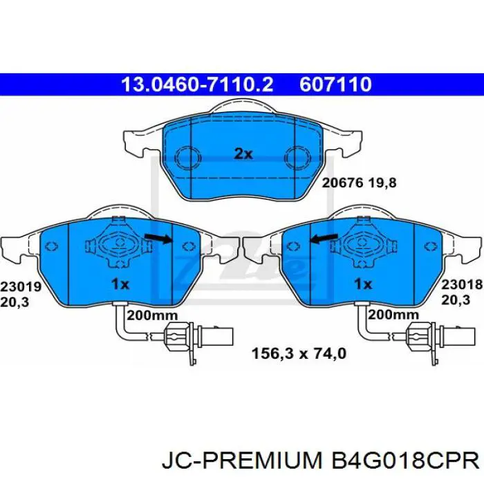Купити B4G018CPR JC Premium Фільтр салону вугільний