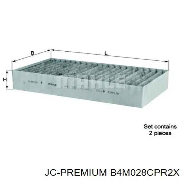 Фільтр повітряний обігрівача JC Premium B4M028CPR2X ціна, від 20.91 USD