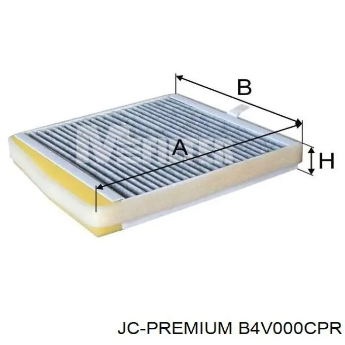 Купити B4V000CPR JC Premium Фільтр салону вугільний