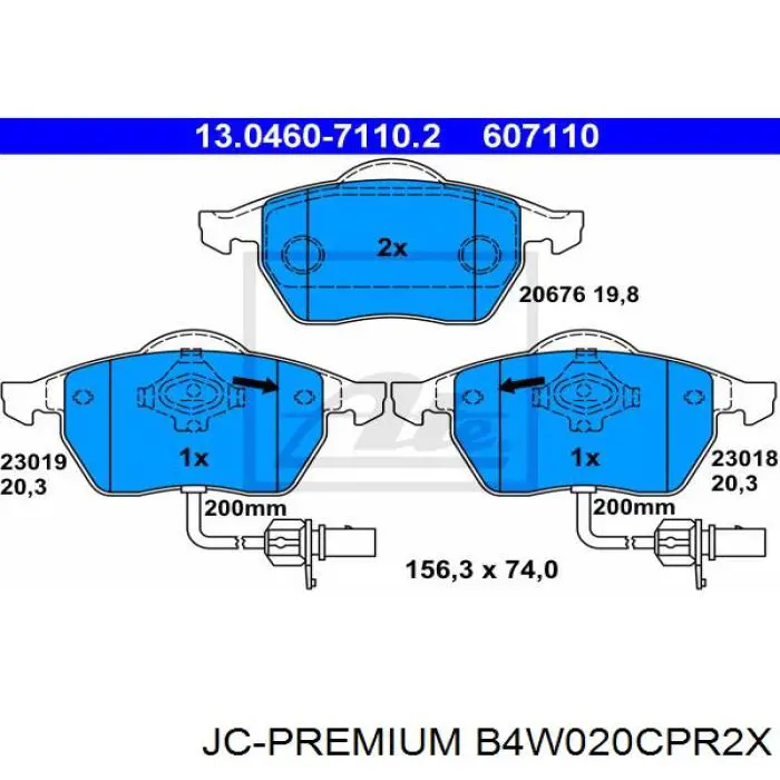 Купити B4W020CPR2X JC Premium Фільтр салону вугільний