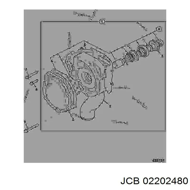 Помпа водяна, (насос) охолодження 02202480 JCB