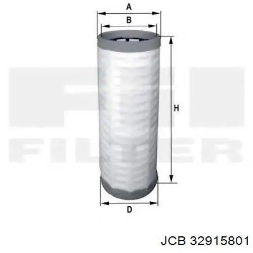 Елемент повітряного фільтра JCB 32915801 ціна, від 22.86 USD