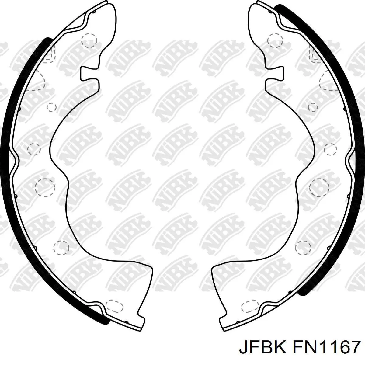 Колодки гальмові задні, барабанні FN1167 Jfbk