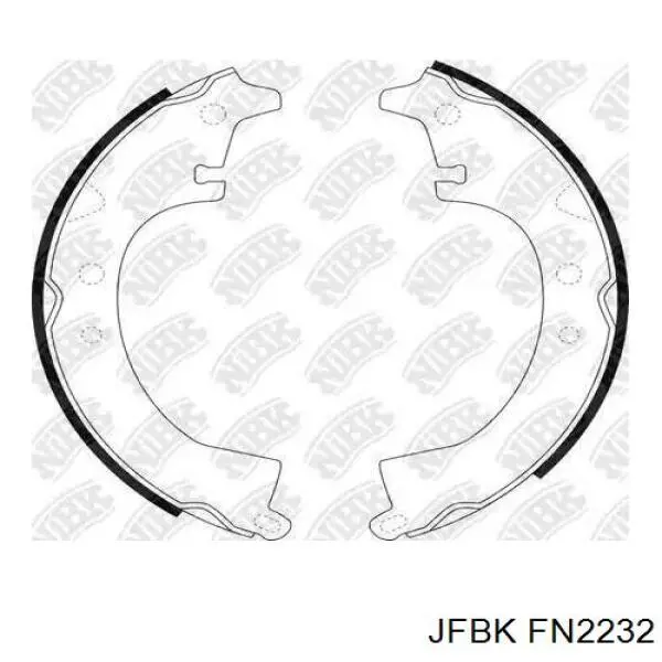 Колодки гальмові задні, барабанні FN2232 Jfbk