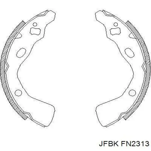 Колодки гальмові задні, барабанні FN2313 Jfbk
