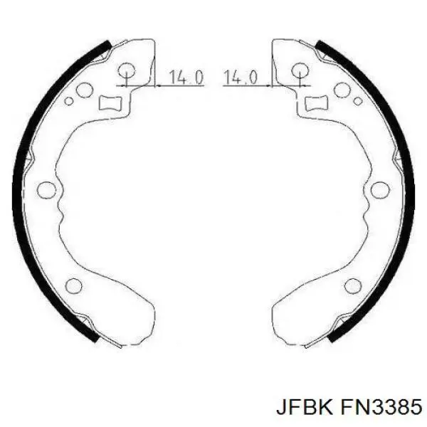 Колодки гальмові задні, барабанні FN3385 Jfbk