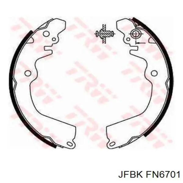 Колодки гальмові задні, барабанні Jfbk FN6701 ціна, від 17.51 USD