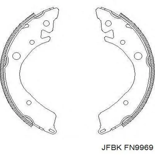 Колодки гальмові задні, барабанні Jfbk FN9969 ціна, від 16.47 USD