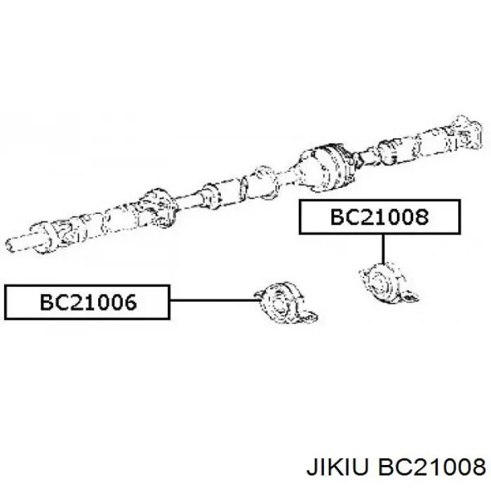 Підвісний підшипник карданного валу, задній Jikiu BC21008 ціна, від 45.20 USD