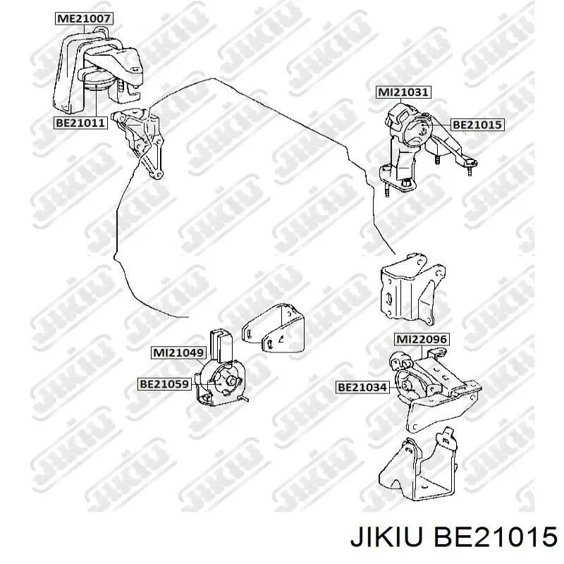 Подушка (опора) двигуна, задня Jikiu BE21015 ціна, від 30.64 USD
