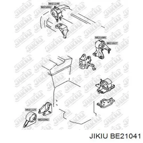 NMS1621 NIPPON MOTORS Подушка (опора) двигуна, права (сайлентблок)