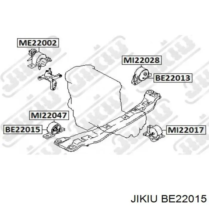 Купити BE22015 Jikiu Подушка (опора) двигуна передня (сайлентблок)