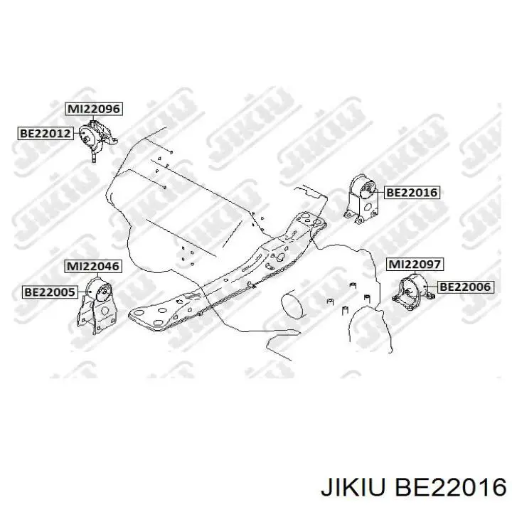 Задня втулка двигуна Nissan/Infiniti 1132140U00
