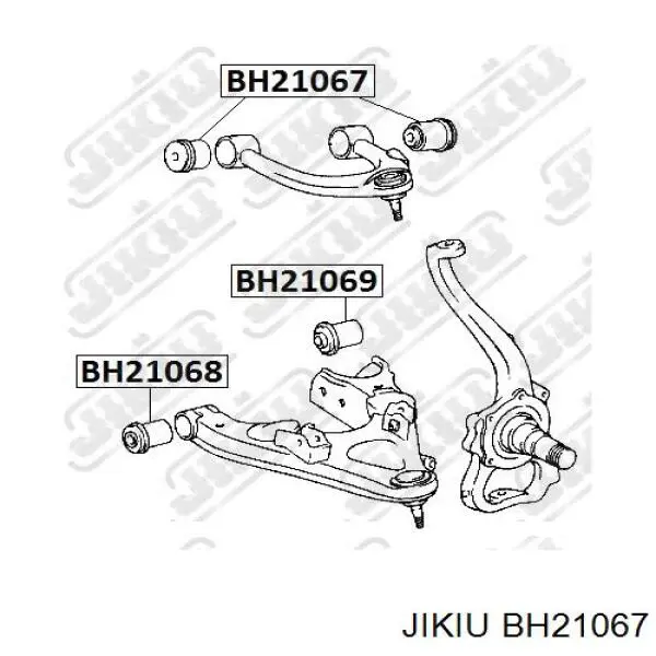 Сайлентблок переднього верхнього важеля BH21067 Jikiu