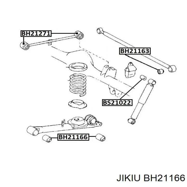 BH21166 Jikiu Сайлентблок задньої тяги