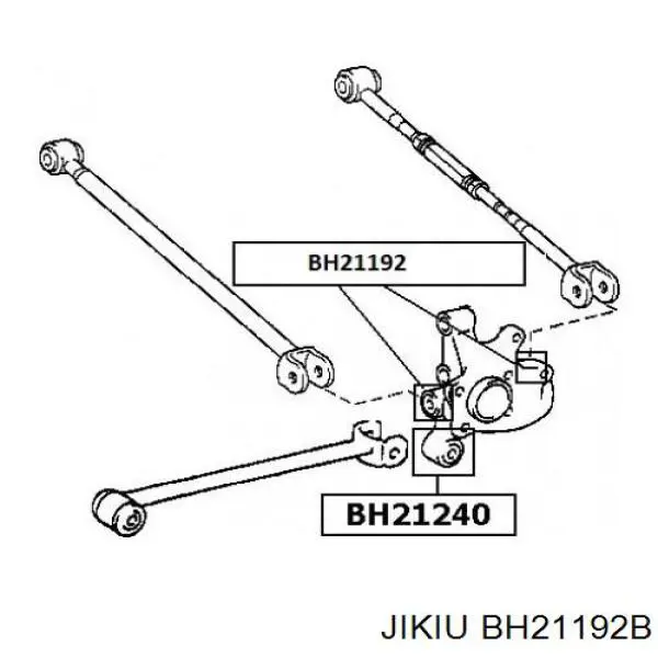 Сайлентблок тяги поперечної, задньої підвіски BH21192B Jikiu