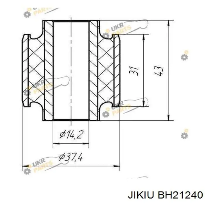 Купити BH21240 Jikiu Сайлентблок цапфи задньої