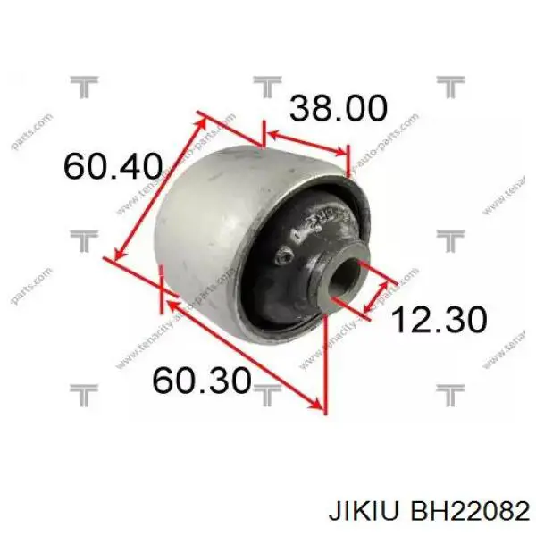 Сайлентблок задньої балки/підрамника Jikiu BH22082 ціна, від 7.67 USD