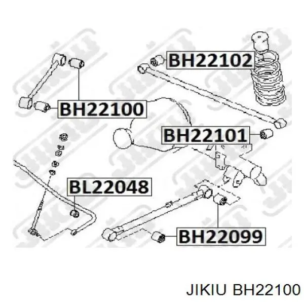 Сайлентблок заднього поздовжнього верхнього важеля BH22100 Jikiu